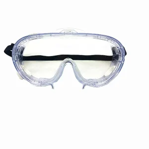 Clear-Lens Wide-Vision Safety Goggles Indirect Vent Flexible Frame Universal Fit Anti-Fog Elastic Band