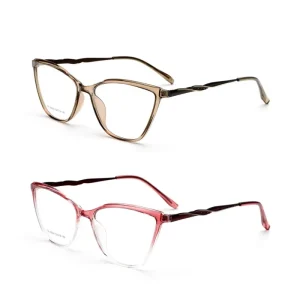 Clear TR90 Metal Square Rectangle Optical Eyeglasses Frames for Men and Women