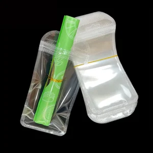 Clear Waterproof Recyclable Resealable Plastic Zipper Bags Hang Hole Screen Printing for Jewelry Crafts Small Items Packaging