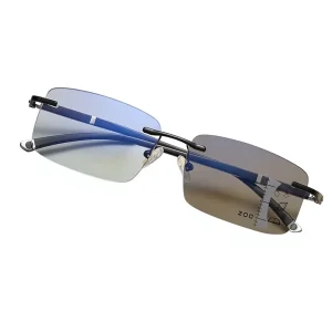 Color-Changing Anti-Blue-Light Square Presbyopia Glasses Progressive Multifocal Lenses Black and Blue