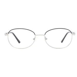 Colored Metal Unisex Cat-Eye Full-Rim Photochromic Reading Glasses with Blue-Light Protection and Lightweight Lenses