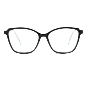 Colored TR90 Unisex Cat-Eye Full-Rim Reading Glasses Frame Lightweight Acetate for Diamond Face Shape