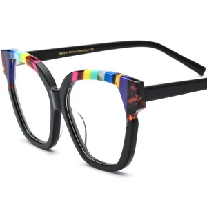 Colorful Acetate Cat-Eye Polarized Sunglasses Unisex