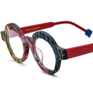 Colorful Acetate Patchwork Glasses Frame New Brand Designer Oversize Eyeglasses Unisex Optical Spectacles Eyewear