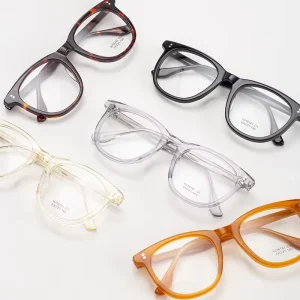 Colorful Arc-Shaped Rectangle Acetate Optical Eyeglass Frames for Men and Women