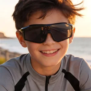 Colorful Coating One-Piece Sunglasses with UV400 Protection for Children