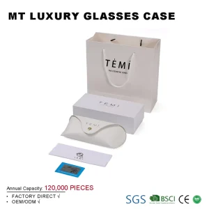 Colorful Custom Logo PU Eyeglasses Case and Sunglasses Pouch Box Set