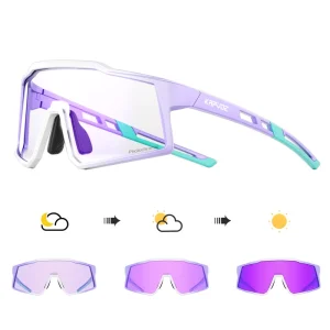 Colorful Frame Photochromic Children’s Sports Eyewear, UV400, for Cycling and Running
