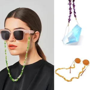 Colorful Natural Stone Beaded Eyeglass Chain Face Mask Lanyard Strap
