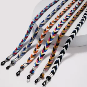 Colorful PU Leather Eyeglasses Lanyard Accessory Economical Glasses Cord Necklace Holder String Fashionable Parts for Eyewear