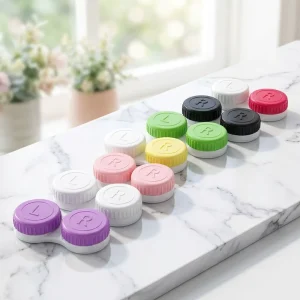 Colorful Plastic Contact Lens Case and Storage Container