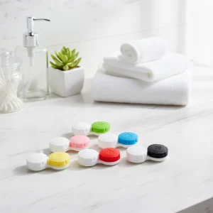 Colorful Reflective Plastic Square Contact Lens Case