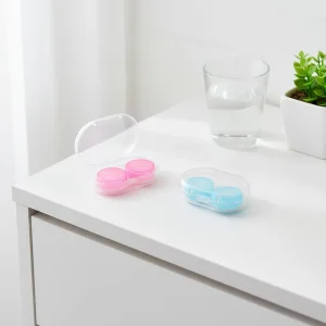 Colorful Square Plastic Portable Contact Lens Care Box