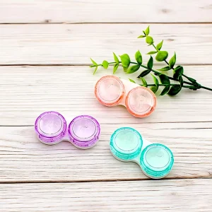 Compact Portable Plastic PP Contact Lens Case Storage Box Rectangle Design