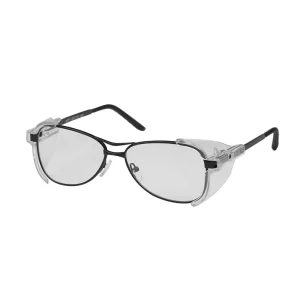 Construction Safety Glasses with Metal Side Shields, Anti-Fog Clear Lenses