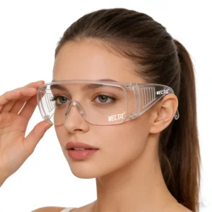 Construction Safety Goggles Clear Lens Eye Protection Anti-Fog Feature Plastic Frame for Outdoor Working