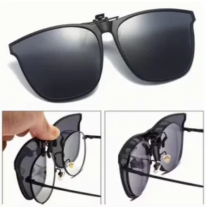 Correction Sunglasses with Flip-Up Lenses UV Protection Lightweight Eyewear Clips Night Vision Driving Sunglasses N2604289