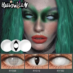 Costume Halloween Color Contact Lenses Wicked Eye Color Contacts Cosplay Softlens Crazy Glost White Scary Colored Contacts