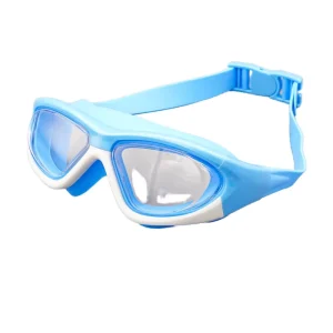 Cream Green Kids Swim Goggles with Anti-Fog and Anti-Reflective Lenses, Yellow PC Frame