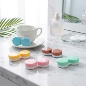 Creative Dual Use Glasses Case Handmade 2 in 1 Double Layer Box Multi purpose Glasses Case Men Women Contact Lens Boxes