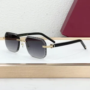 Cross Border Diamond Cut Frameless Square Hip Hop Fashion Sunglasses Colored UV400 Protection Multi Use Men’s Women’s