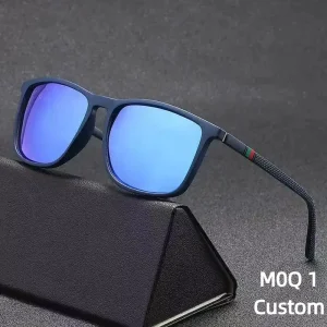 Cross Border Polarized Driving Sunglasses UV Protection Square Large Frame Classic Fashion Sunglasses Logo Custom UV 1pc Min