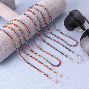 Crystal Rhinestone Neck Cord for Reading Glasses and Sunglasses for Women and Girls Eyeglasses Chain Holder