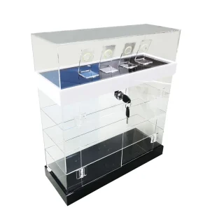 Custom Acrylic Phone Charger Display Box with Lock, Countertop PMMA
