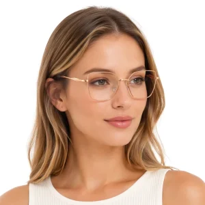 Custom Blue Light Blocking Glasses Lady Metal Glasses Computer Glasses Ready Stock
