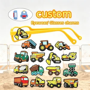 Custom Car-Design Durable PVC Eyeglass Charms for Boys