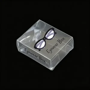 Custom Clear PET Cube Eyewear Packaging Boxes Customizable Transparent Plastic Cases for Glasses Display and Storage