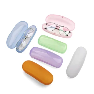 Custom Color Transparent Plastic Glasses Case for Reading Glasses with Printing