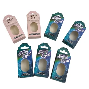 Custom Design Contact Lenses Color Contact Lens Gift Display Box Foldable Eco Friendly Cardboard Packaging Box for Lenses
