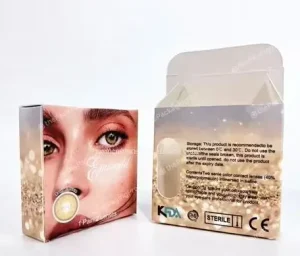 Custom Designed Cardboard Soft Contact Lenses Packaging UV Coating Varnishing Paper Box for Cosmetic Contact Lenses Different