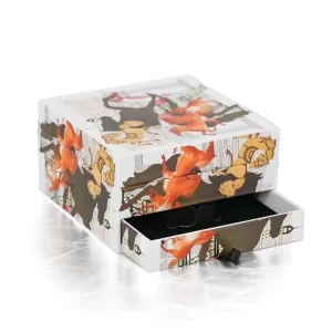 Custom Double Layer Jewelry Gift Sliding Drawer Rigid Paper Box for Necklace, Ring, and Earrings