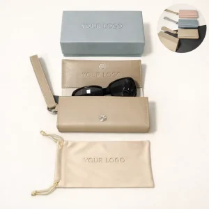 Custom Drawer-Style Eyewear Box Recycled Rigid Cardboard Sunglasses Packaging with Magnetic Closure