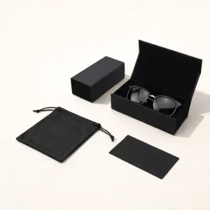 Custom Eyewear Packaging Sunglasses Case Eyeglass Pouch Set Padded Sunglasses Box