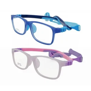Custom Fashionable Optical Silicone Children’s Eyeglasses Frames Tr90 Spectacle Frames Patchwork Pattern for Reading Glasses