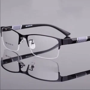 Custom Flexible Glasses Unisex Semi Frame Blue Light Blocking Plain Spectacles Men Rectangle Reading Eyeglasses Frame