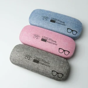 Custom Linen Fabric Eyeglass Case and Reading Glasses Cover
