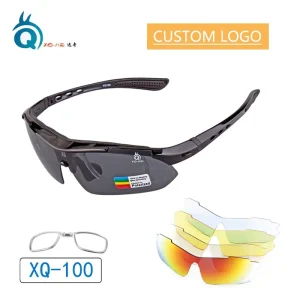 Custom Logo 5-Lens Sports Sunglasses Polarized Windproof Cycling Glasses for Baseball and Fishing Factory OEM