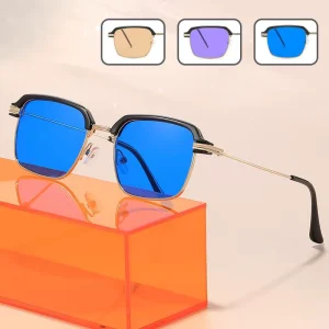 Custom Logo Anti Blue Light Blocking Glasses Optical Frames Fashion Metal Computer Eyeglasses Frame for Women Men
