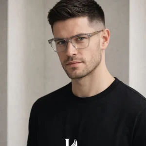 Custom Logo CP Optical Frame Men Stylish Clear Grey Eye Glass Frames Classic Square Optical Glasses Eyewear for Adults