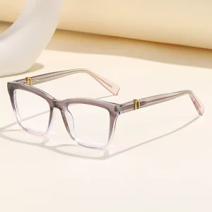 Custom Logo Cat-Eye Spring Hinge CP Anti Blue Light Optical Eyeglass Frames for Women