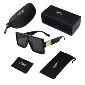 Custom Logo Comfortable Full-Rim Metal Frame Sunglasses UV400 Protection Unisex Oversized OEM ODM UKCA