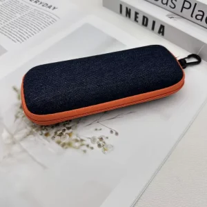 Custom Logo Eyeglasses Case Eyewear Accessories Colorful Big Size Portable Jean Zip Eva Spectacle Sun Glass Case
