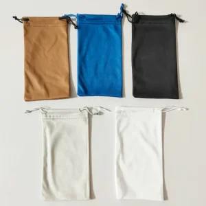 Custom Logo Fashion Soft Microfiber Cloth Sunglasses Bag Small Drawstring Glasses Tote Bag Packaging Bag