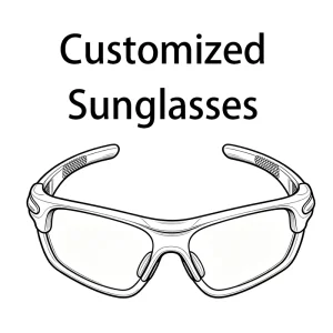 Custom Logo Glasses UV400 Lens PC TR90 Frame Customizable Sunglasses Sports Eyewear