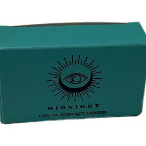 Custom Logo Gold Foil Paperboard Contact Lens Boxes Cosmetic Packaging with Custom Size & Design
