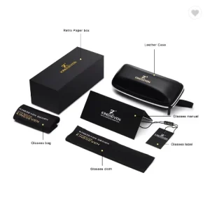Custom Logo Leather Sunglasses Case for Men